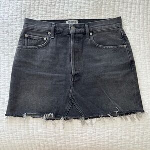 Agolde Black Denim Mini Skirt 100% Cotton